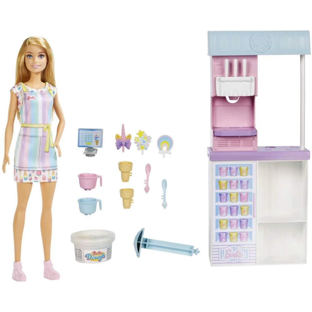 Barbie Profissoes Conjunto Quiosque De Sorvete Mattel (Unidade) - imagem 3