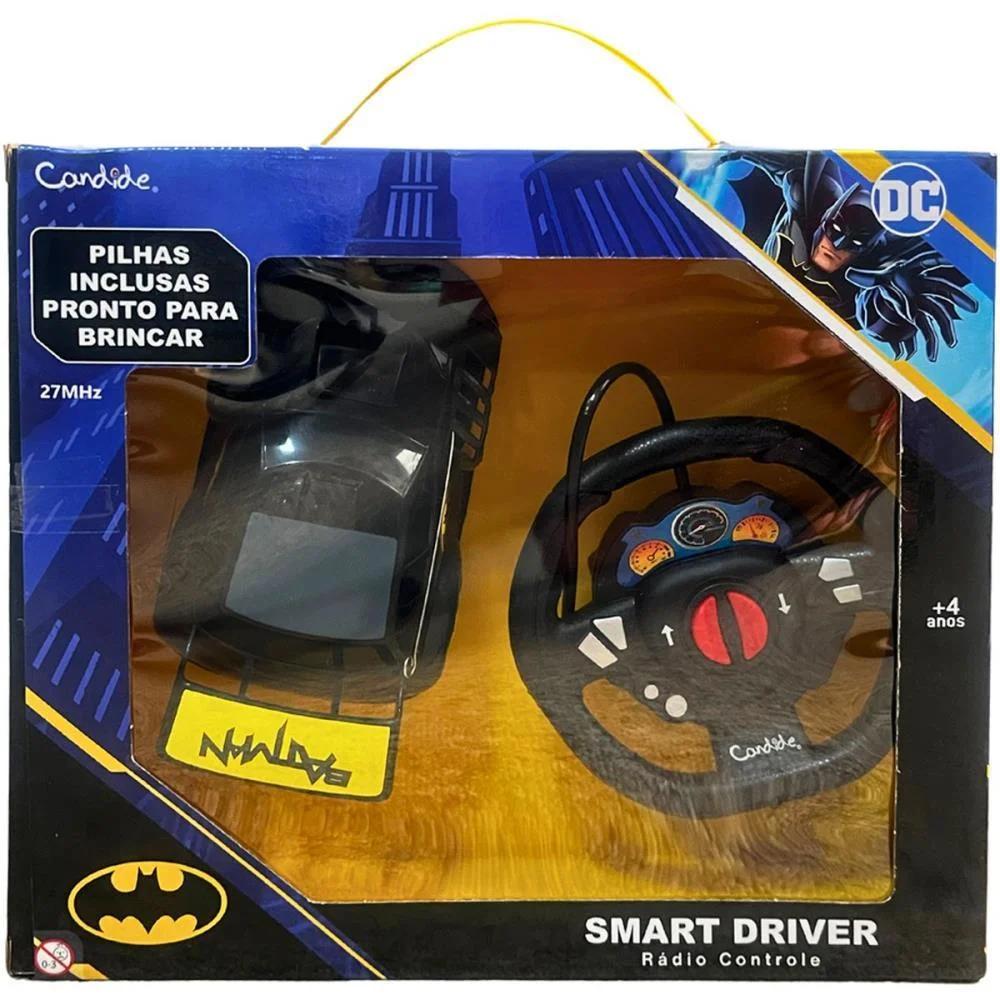 Carrinho Controle Remoto Batman Smart Driver 3Func/Pilh Candide - imagem 4