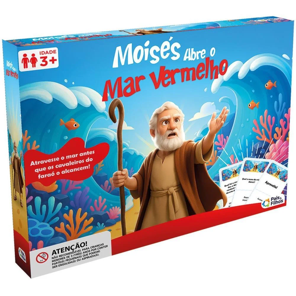 Jogo De Tabuleiro Moises Abre O Mar Vermelho Pais E Filhos (Unidade) - imagem 2