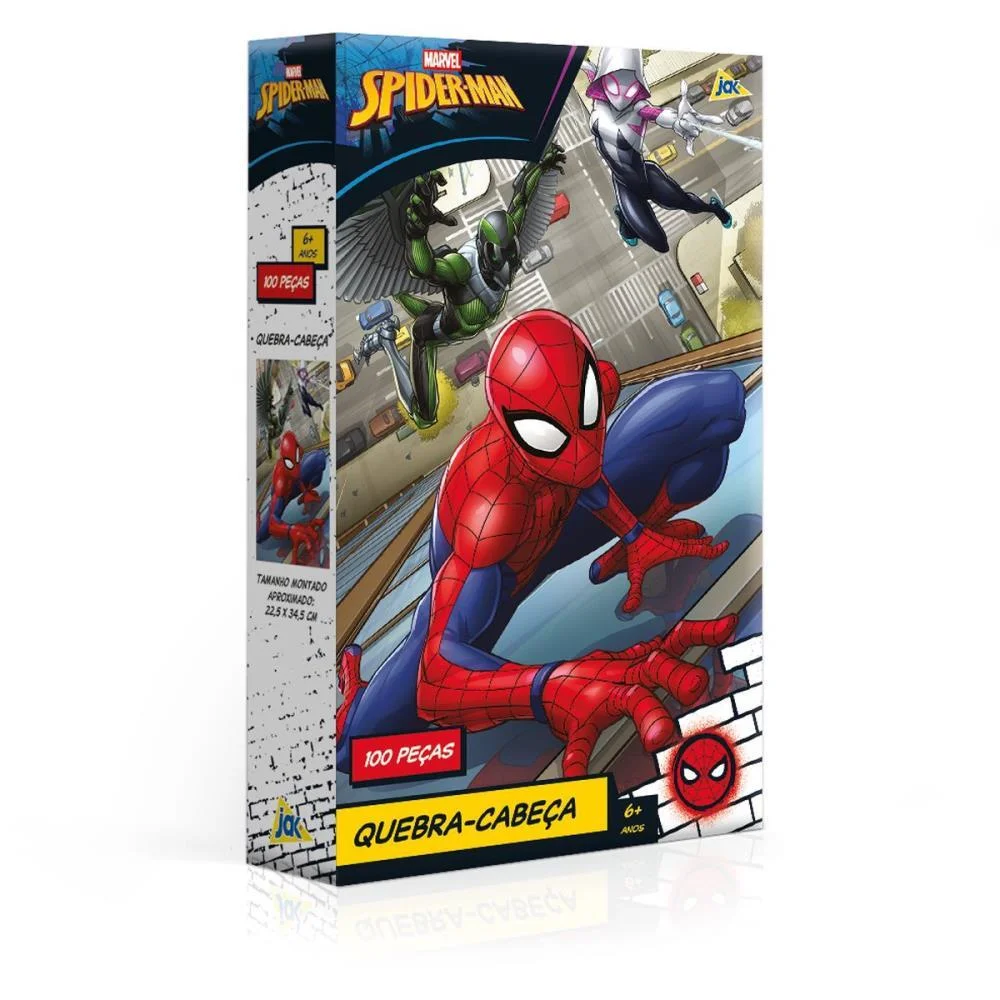 Quebra-Cabeca Cartonado Spider-Man 100Pcs Toyster (Unidade) - imagem 2