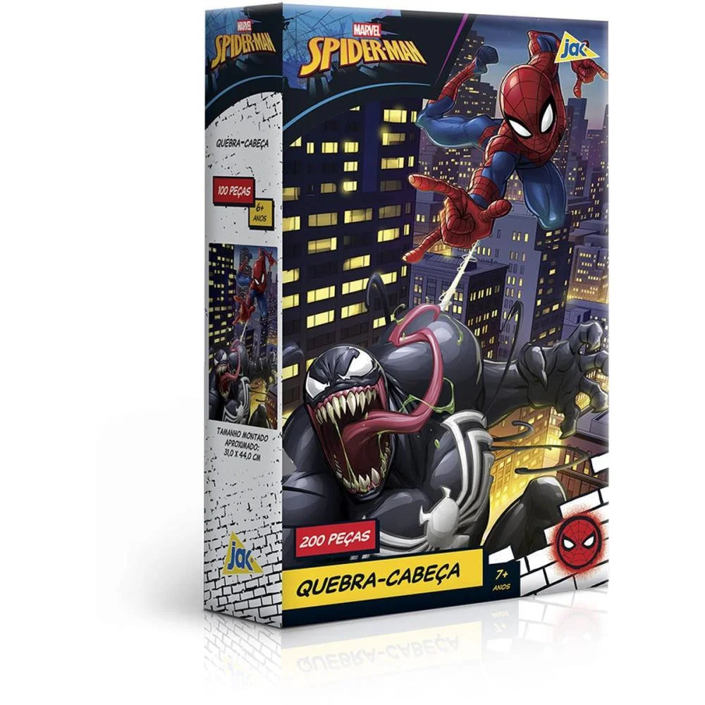 Quebra-Cabeca Cartonado Spider-Man 200Pcs Toyster (Unidade) - imagem 2