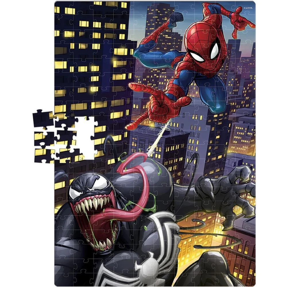 Quebra-Cabeca Cartonado Spider-Man 200Pcs Toyster (Unidade) - imagem 4