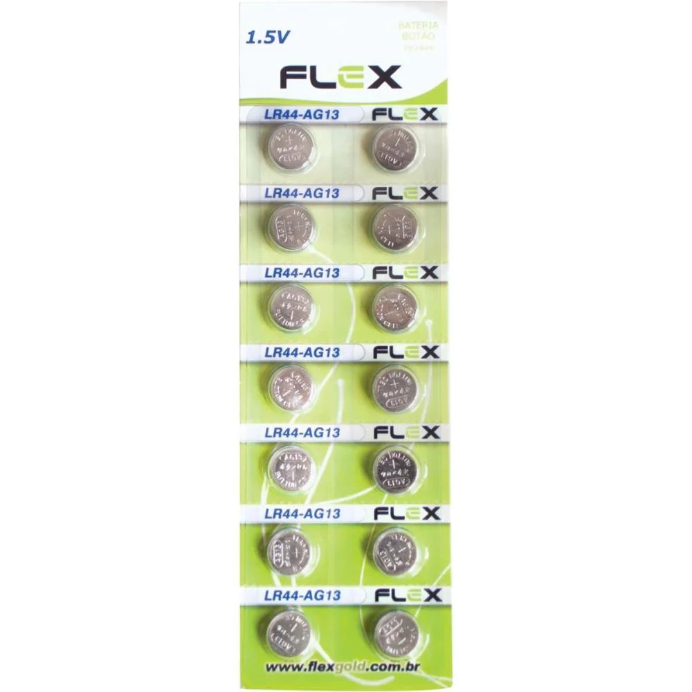 Pilha Bateria Botao Lr44 1.5V. Ag13 Flex (Ct.c/14) - imagem 3