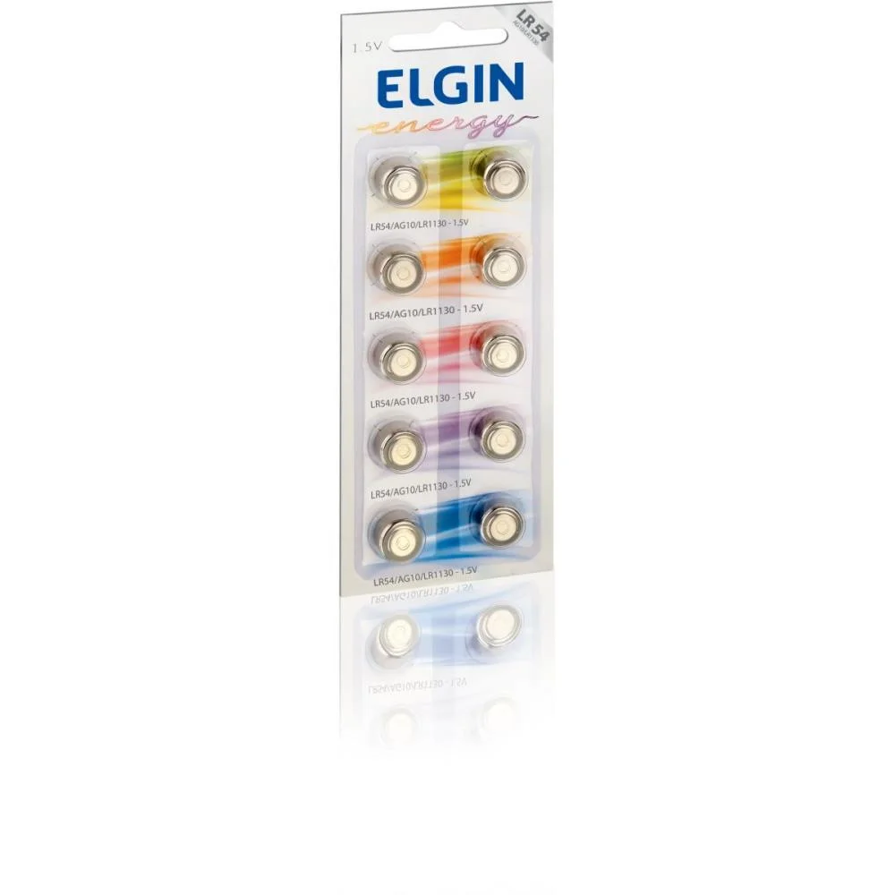 Pilha Bateria Botao Lr54 1.5V. Elgin (Ct.c/10) - imagem 3