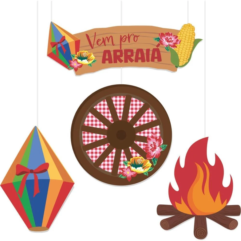 Festa Junina Enfeite Aereos Xodo Cromus (Pct.c/04) - imagem 3