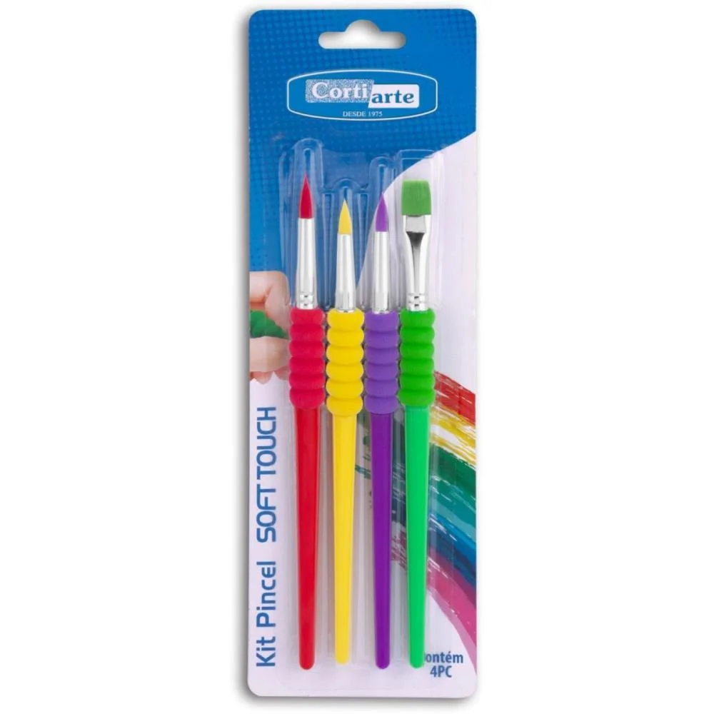 Pincel Artesanal Kit Soft Touch 4Pcs. Cortiarte (Kit) - imagem 7
