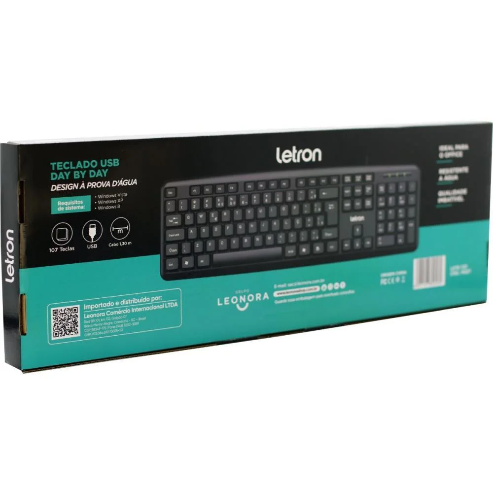 Teclado Usb Basico Day By Day Preto Leonora (Unidade) - imagem 4