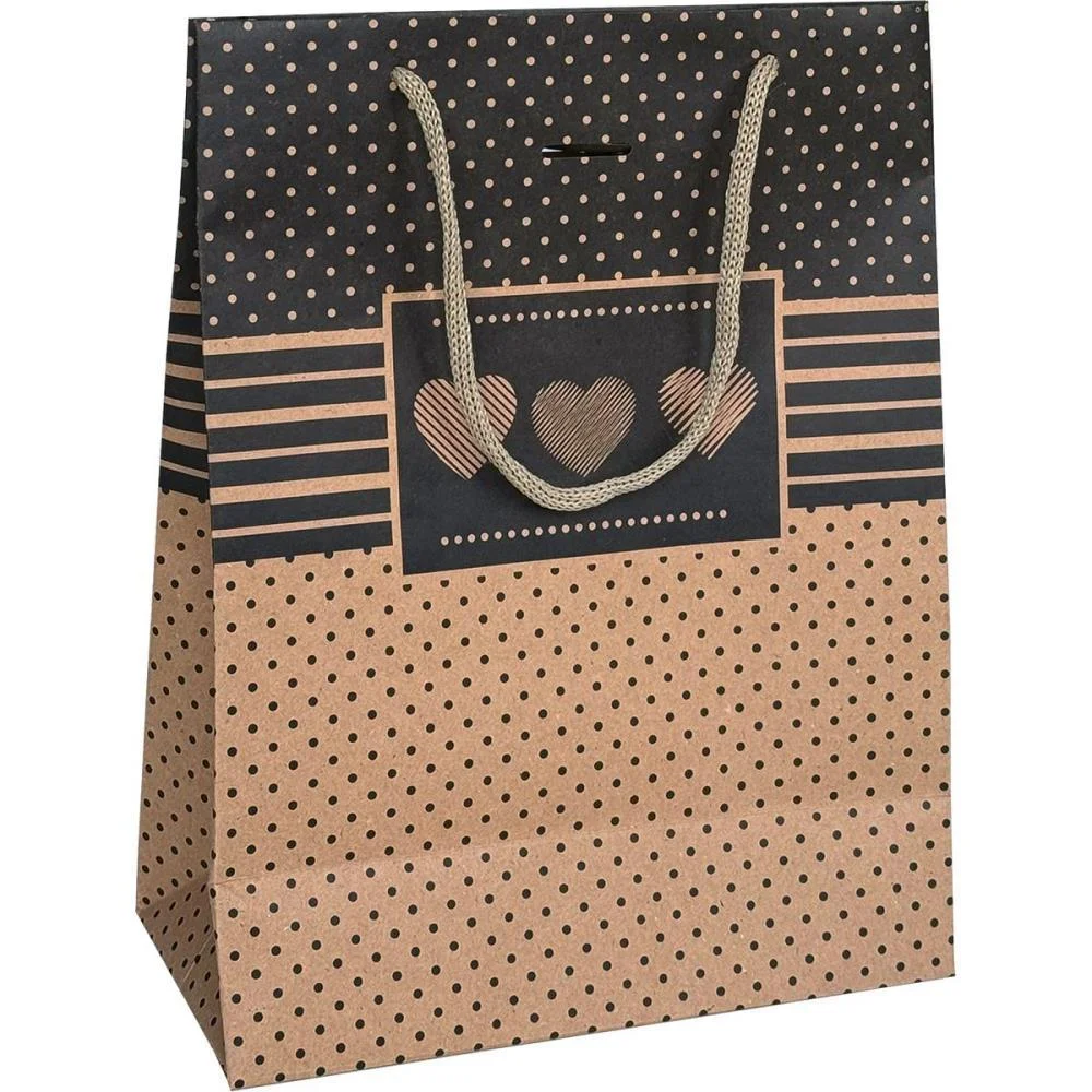 Sacola Para Presente Decorada Kraft Pq 14,5X19,5X8Cm (S) Cristina (Pct.c/10) - imagem 2