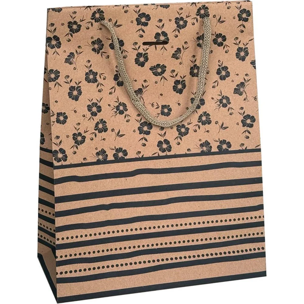 Sacola Para Presente Decorada Kraft Gd 29X40X12Cm (S) Cristina (Pct.c/10) - imagem 3