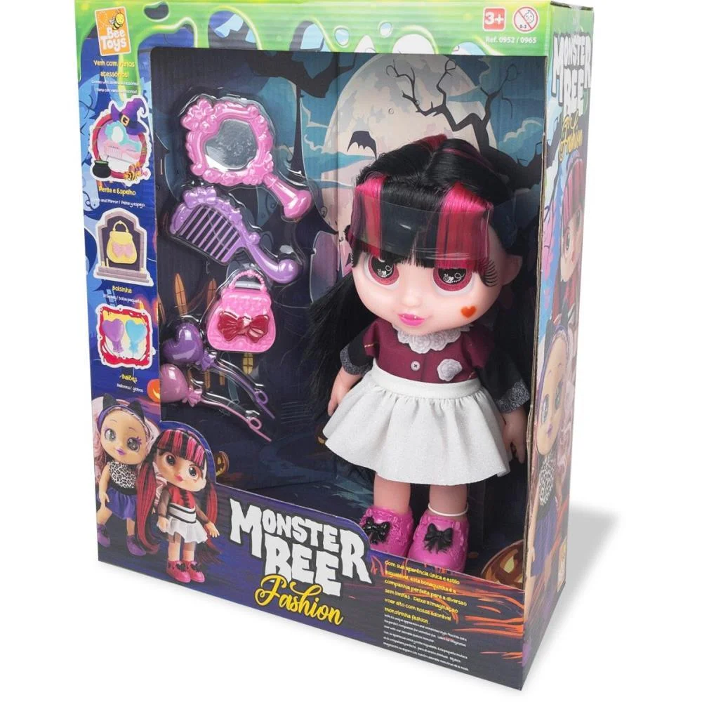 Boneca Monster Bee Vampira 31Cm Bee Toys - imagem 7