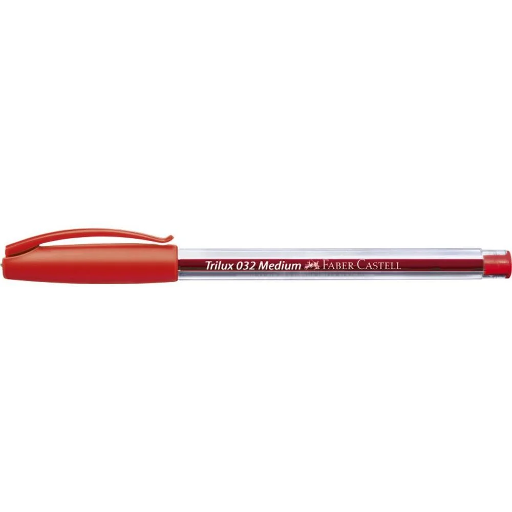 Caneta Esferografica Trilux Ponta Media Vermelha Faber-Castell (Cx.c/50) - imagem 3