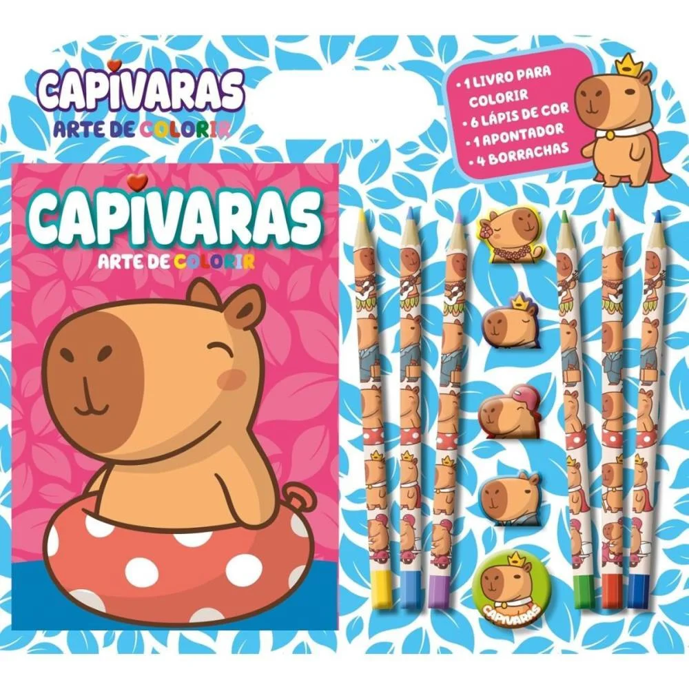 Livro Infantil Colorir Capivaras Kit Arte P/Colorir Online Editora (Unidade) - imagem 3