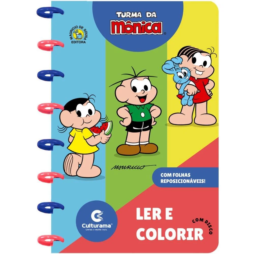 Livro Infantil Colorir Ler E Colorir Disco T.monica Culturama (Unidade) - imagem 2