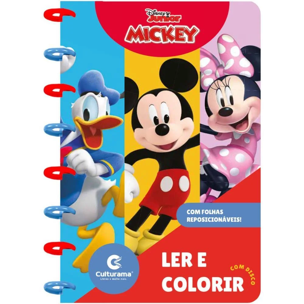 Livro Infantil Colorir Ler E Colorir Disco Mickey Culturama (Unidade) - imagem 5