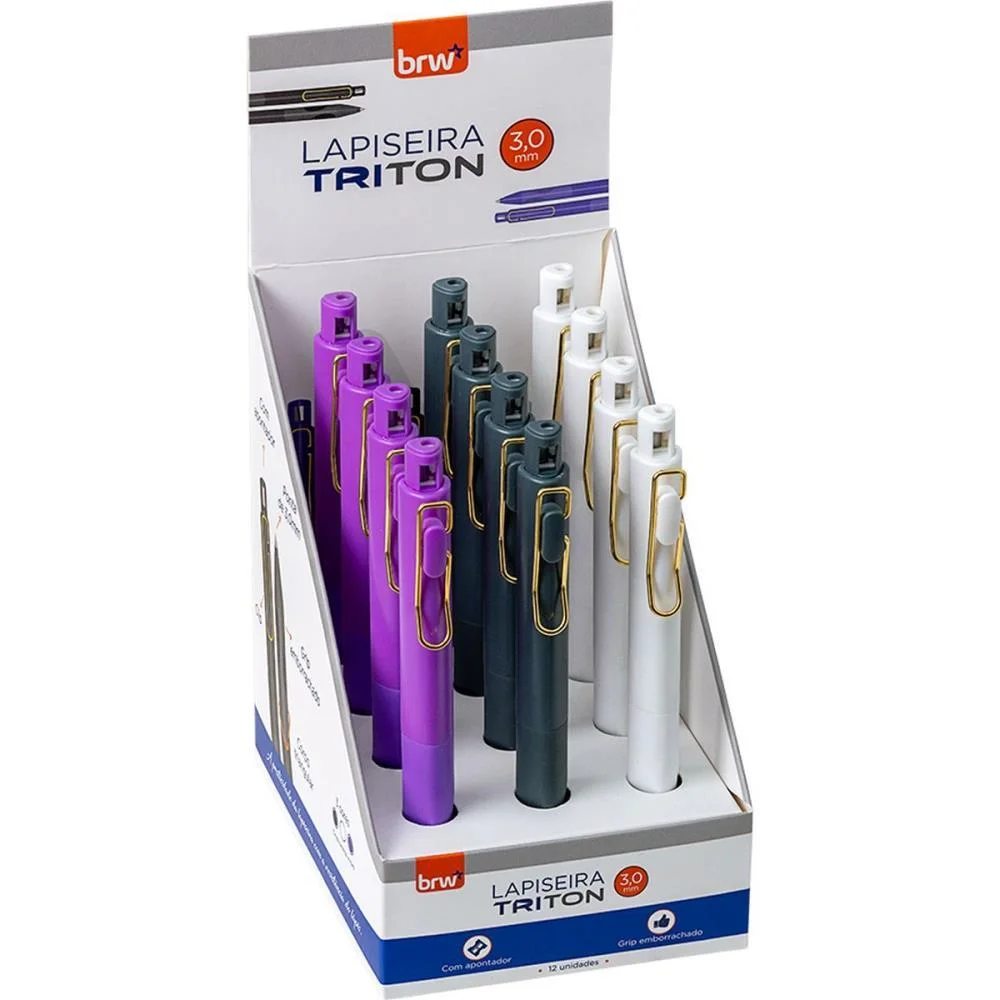 Lapiseira 3.0Mm Triton Plastica 3 Cores Sortid Brw (Dp.c/12) - imagem 7