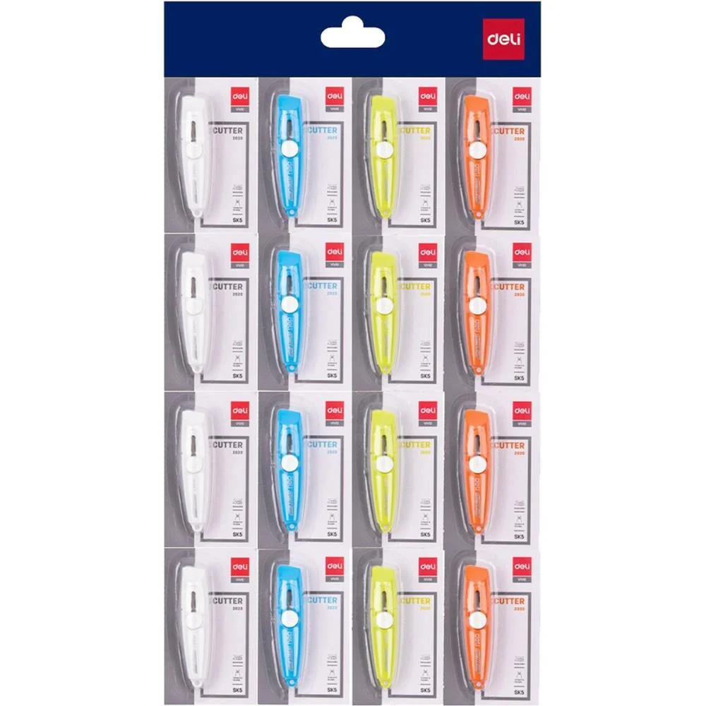 Estilete Estreito 9Mm Mini Lamina Sk5 (S) Deli (Ct.c/20) - imagem 2