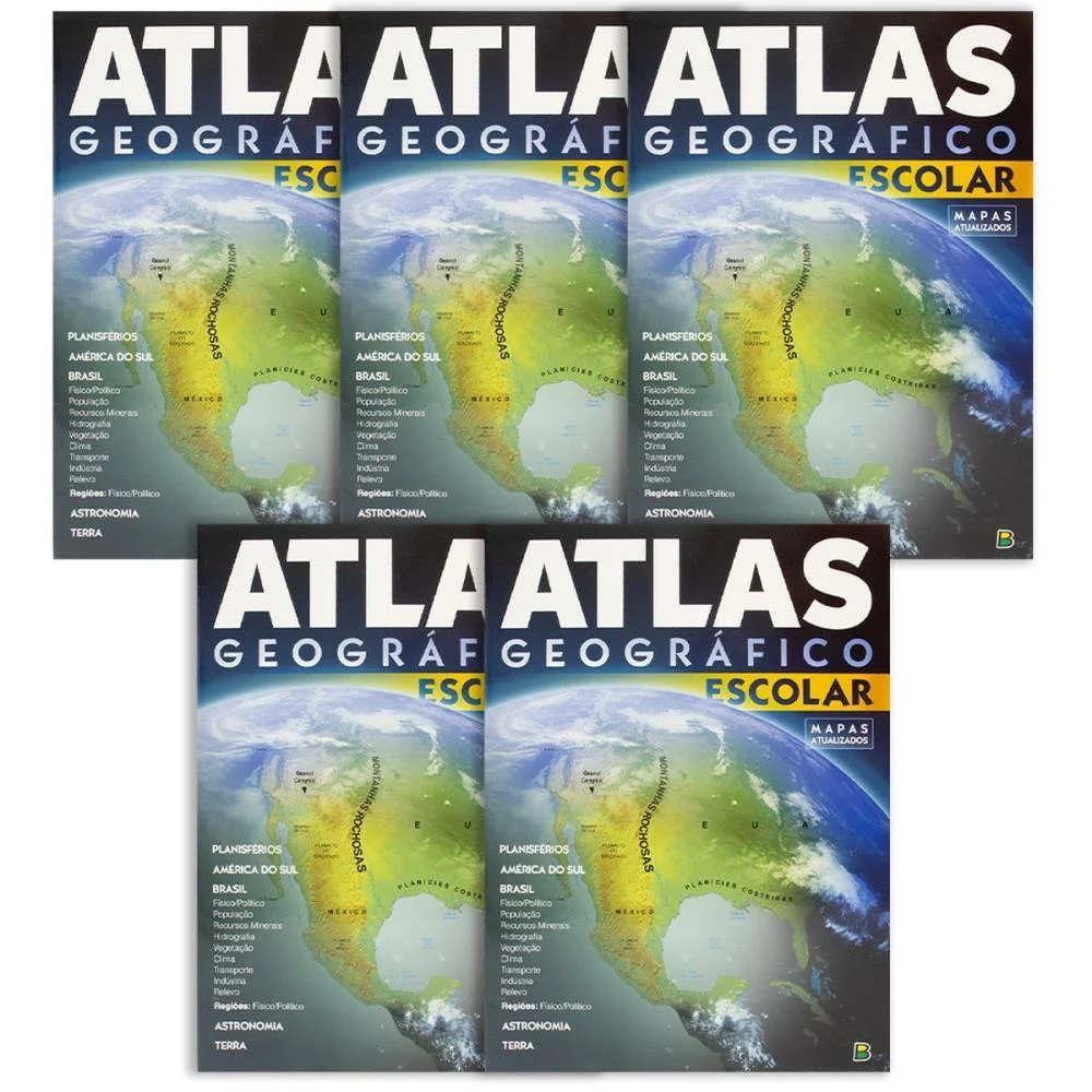 Livro Atlas Geografico Escolar 20X27 32Pg Todolivro (Pct.c/05) - imagem 5
