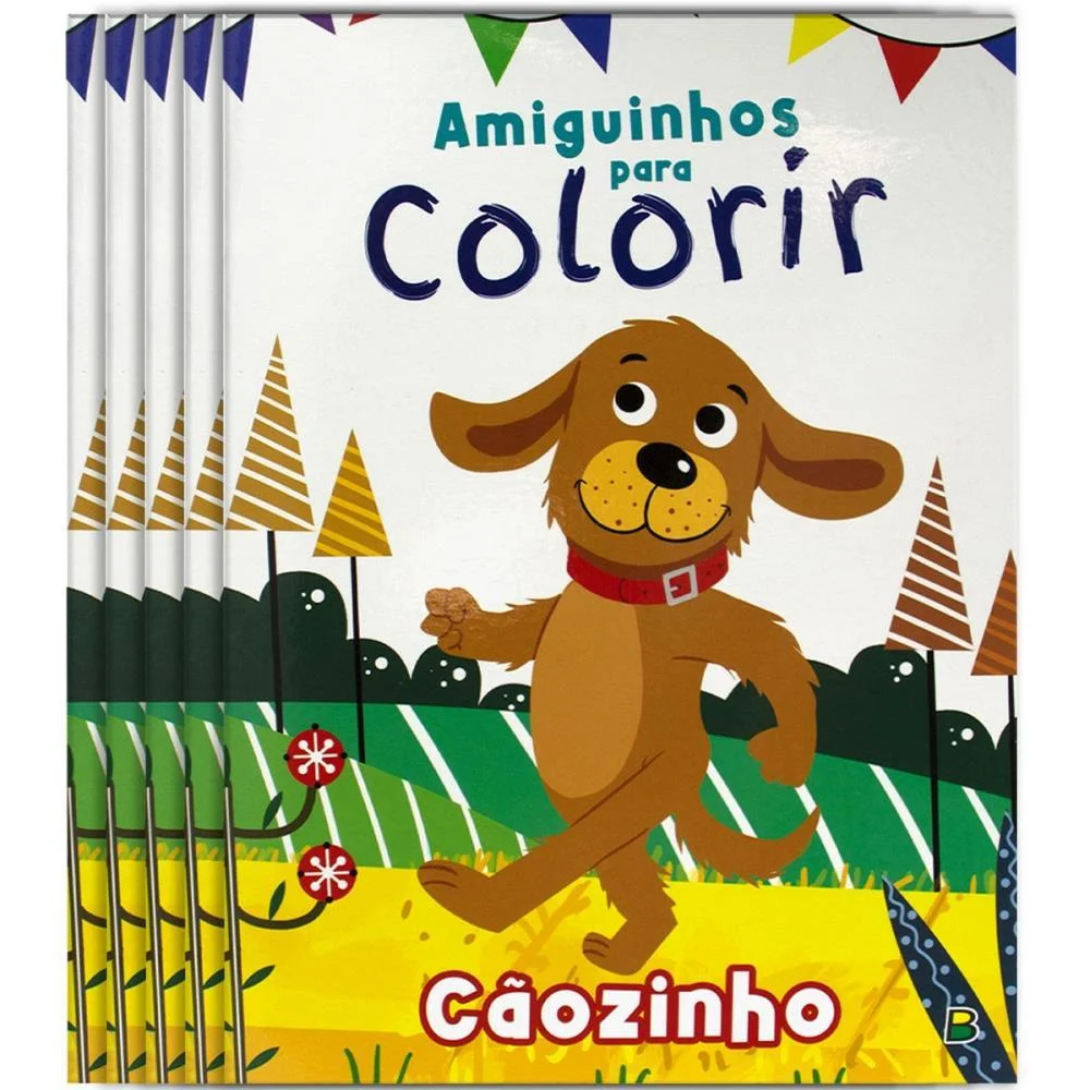 Livro Infantil Colorir Amiguinhos P/Colorir Cao 10P Todolivro (Pct.c/05) - imagem 2