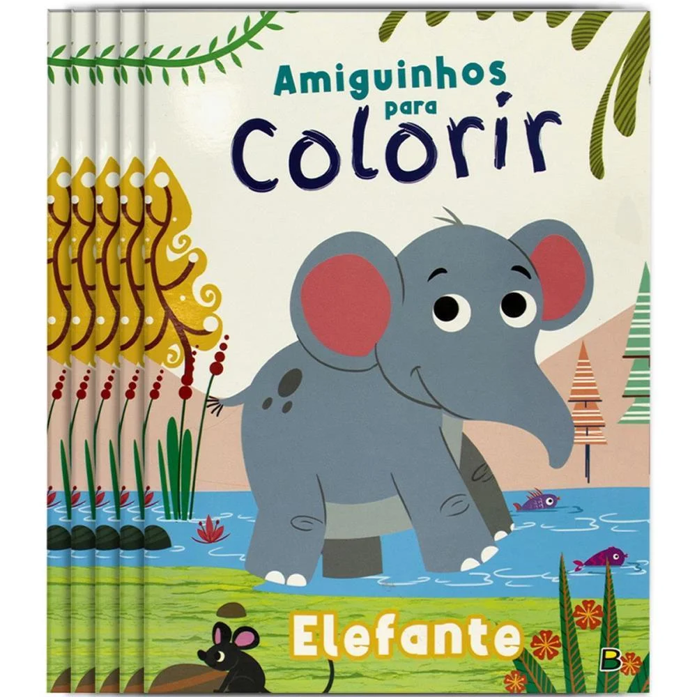Livro Infantil Colorir Amiguinhos P/Color.elefante 10 Todolivro (Pct.c/05) - imagem 5
