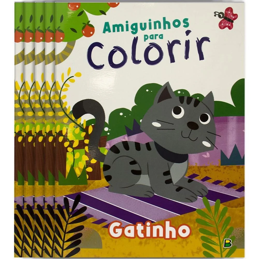 Livro Infantil Colorir Amiguinhos P/Colo.gatinho 10Pg Todolivro (Pct.c/05) - imagem 2