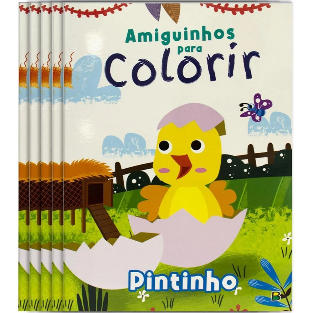 Livro Infantil Colorir Amiguinhos P/Color.pintinho 10 Todolivro (Pct.c/05) - imagem 5