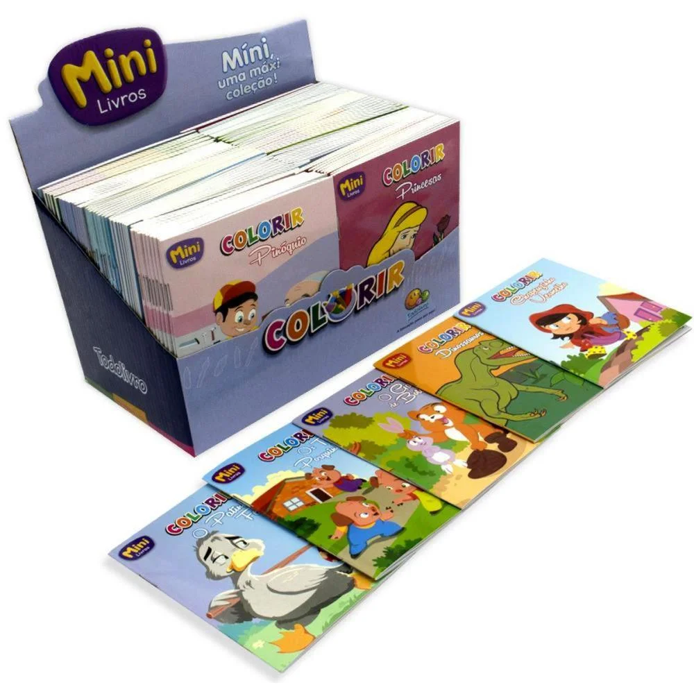 Livro Infantil Colorir Minicolorir 10Titulos Todolivro (Dp.c/100) - imagem 3