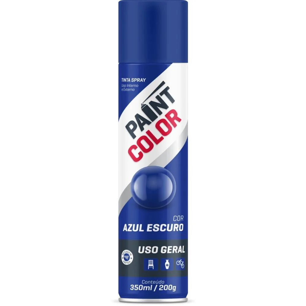 Tinta Spray Paintcolor 350Ml Azul Escuro Baston (Unidade) - imagem 3
