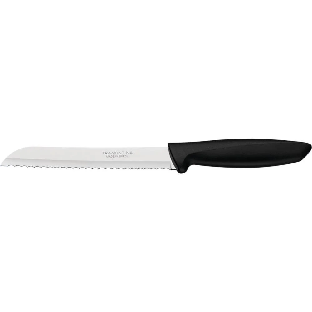 Faca Plenus P/Pao Inox 7 Preto Tramontina (Unidade) - imagem 3