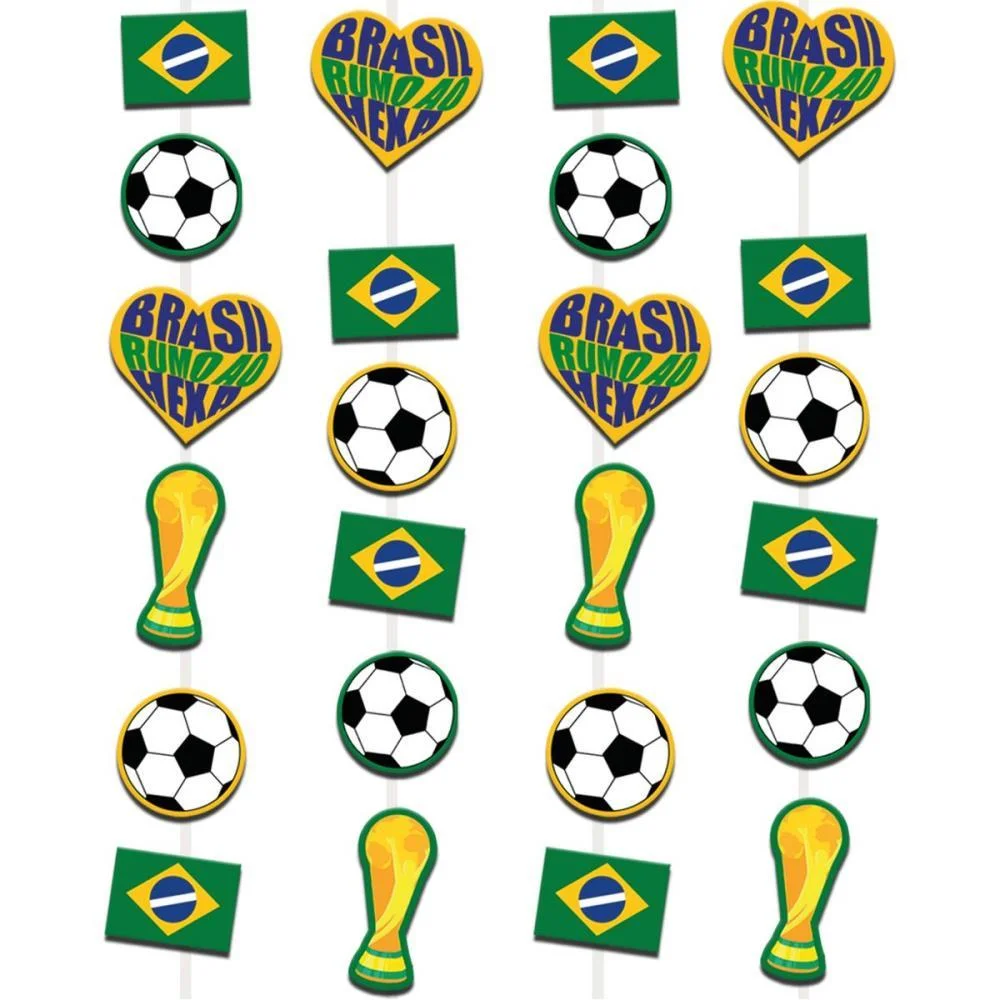 Copa Do Mundo Cortina Decorativa Brasil Festcolor (Pct.c/04) - imagem 2
