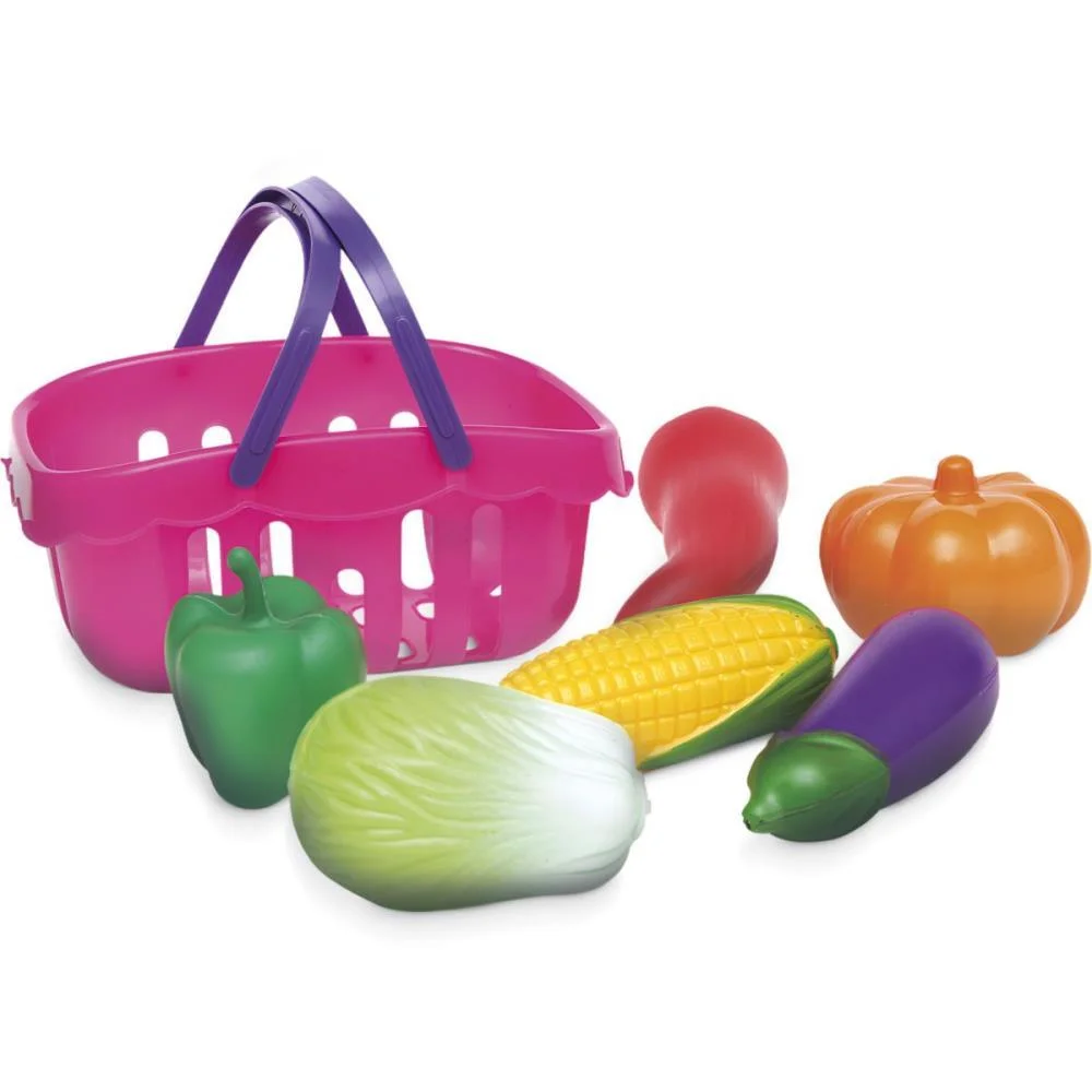 Brincando De Casinha Hortifruti Cestinha 7Pcs Pica Pau - imagem 2