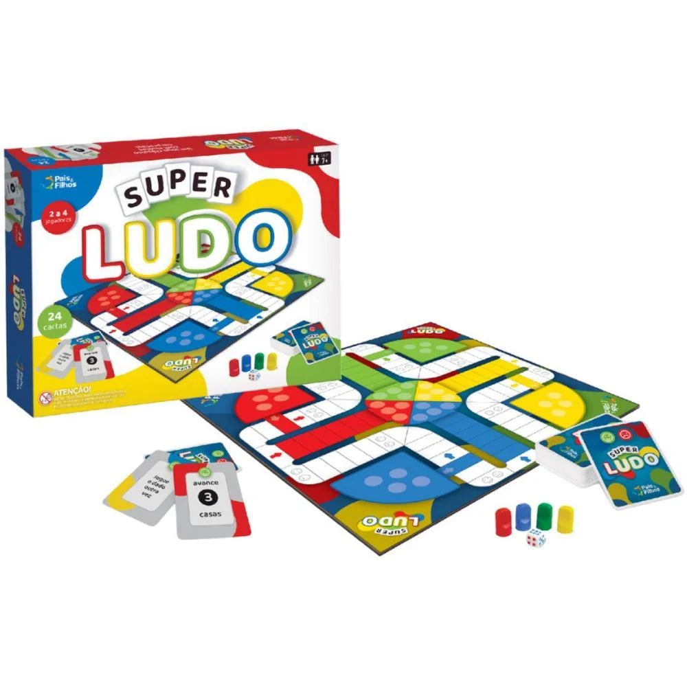 Jogo De Tabuleiro Super Ludo Pais E Filhos (Unidade) - imagem 4