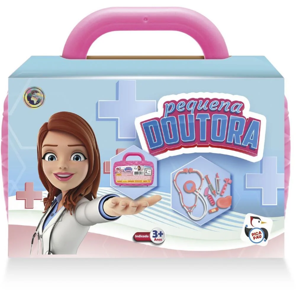 Brincando De Profissoes Pequena Doutora Maleta 7Pcs.rs Pica Pau - imagem 4