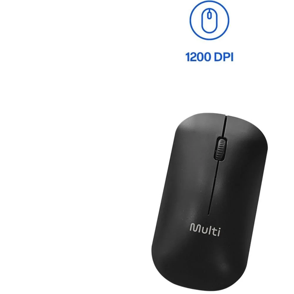Kit Perifericos Teclado+Mouse S/Fio Slim Preto Multi (Kit) - imagem 6