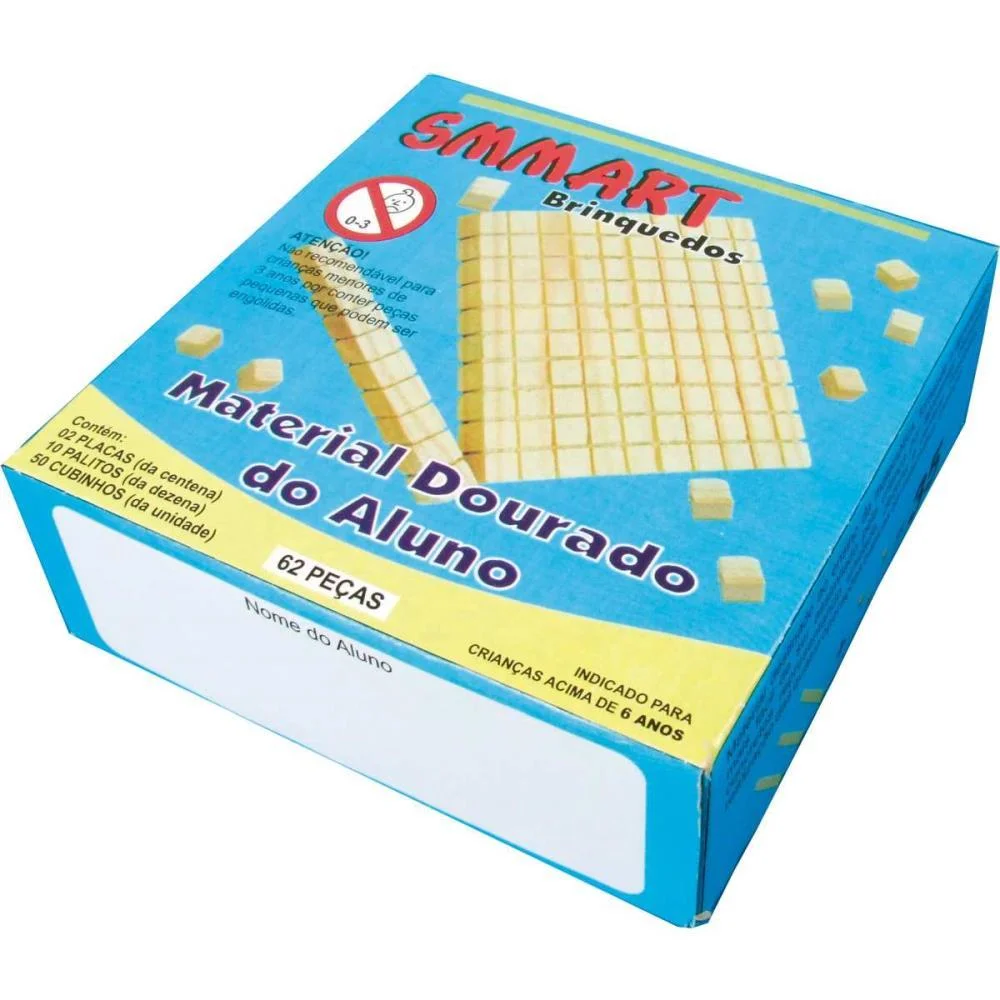 Material Dourado Do Aluno Em Madeira C/62Pcs Smmart (Unidade) - imagem 2