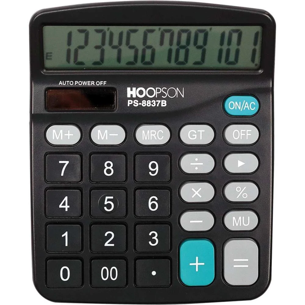 Calculadora De Mesa 12Digitos Pilha Preta Mercoriental (Unidade) - imagem 2