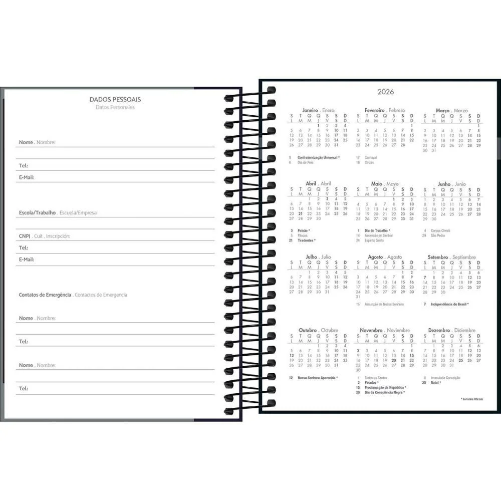 Agenda 2027 D+ Masculina Esp 176F 117X164M Tilibra (Pct.c/04) - imagem 5