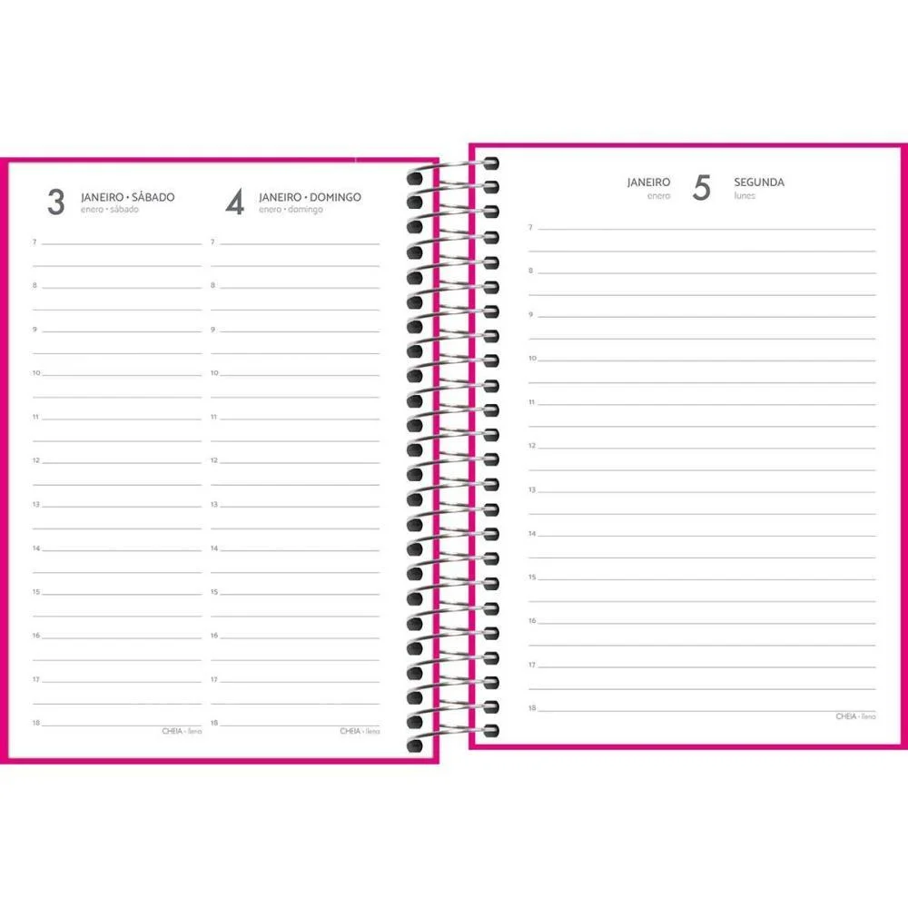 Agenda 2027 Pepper Rosa Esp 160F 117X164 Tilibra (Pct.c/04) - imagem 3