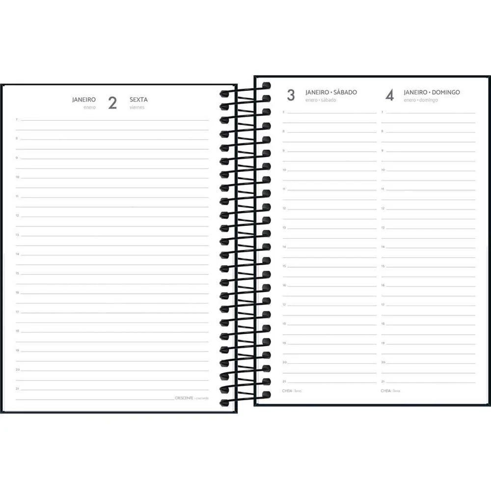 Agenda 2027 Spice Esp Preta 160F 140X200Mm Tilibra (Pct.c/05) - imagem 3