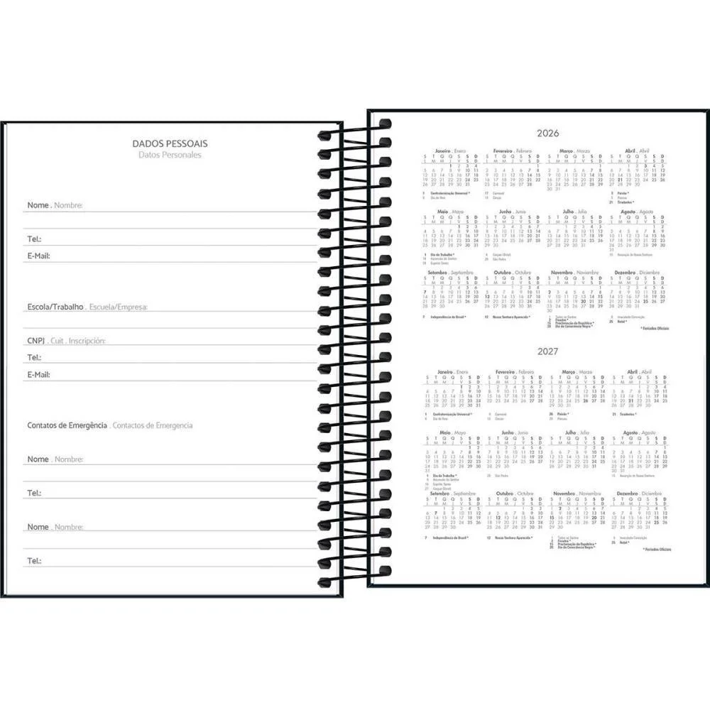 Agenda 2027 Spice Esp Preta 160F 140X200Mm Tilibra (Pct.c/05) - imagem 5