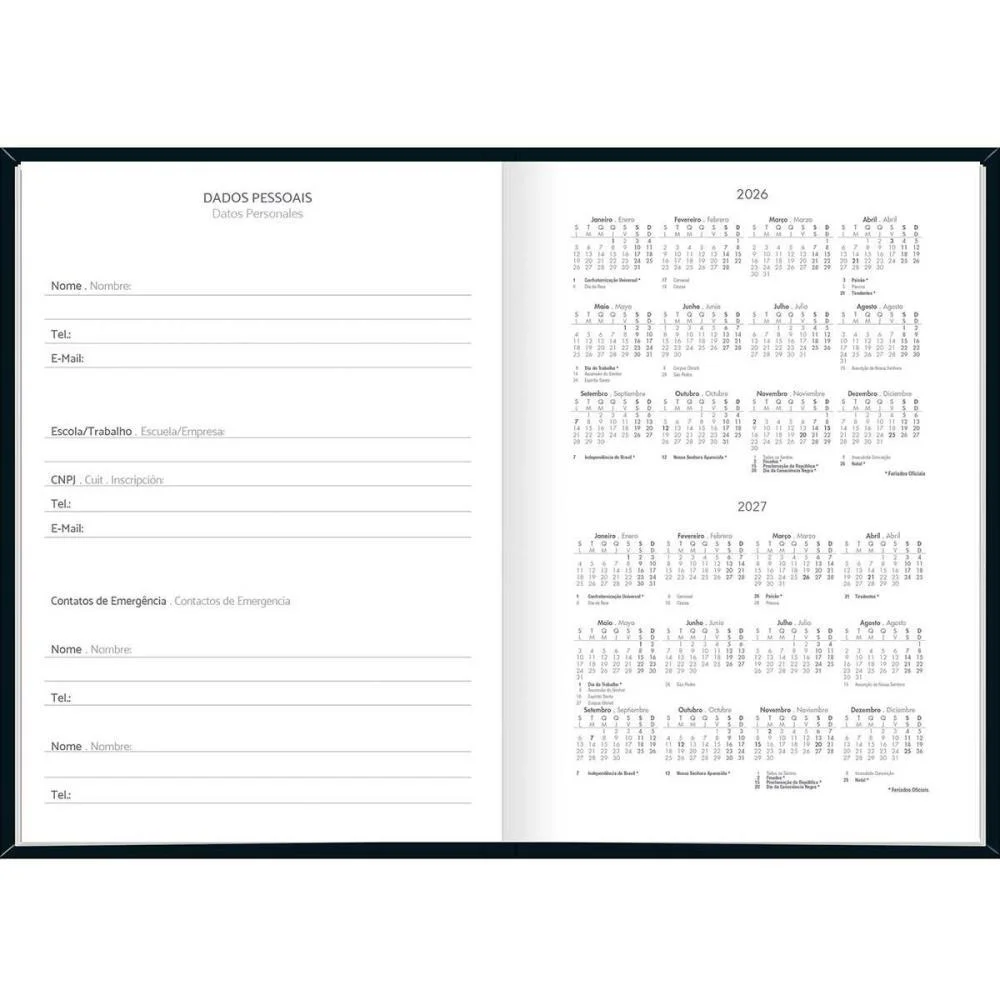 Agenda 2027 Spice Cost Preta 160F 145X205 Tilibra (Pct.c/04) - imagem 5