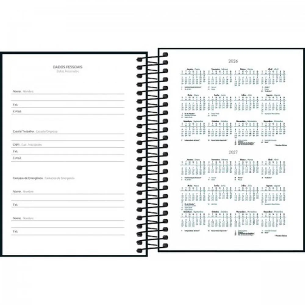 Agenda 2027 Spice Preta Cd Esp 160F110X154 Tilibra (Pct.c/04) - imagem 4