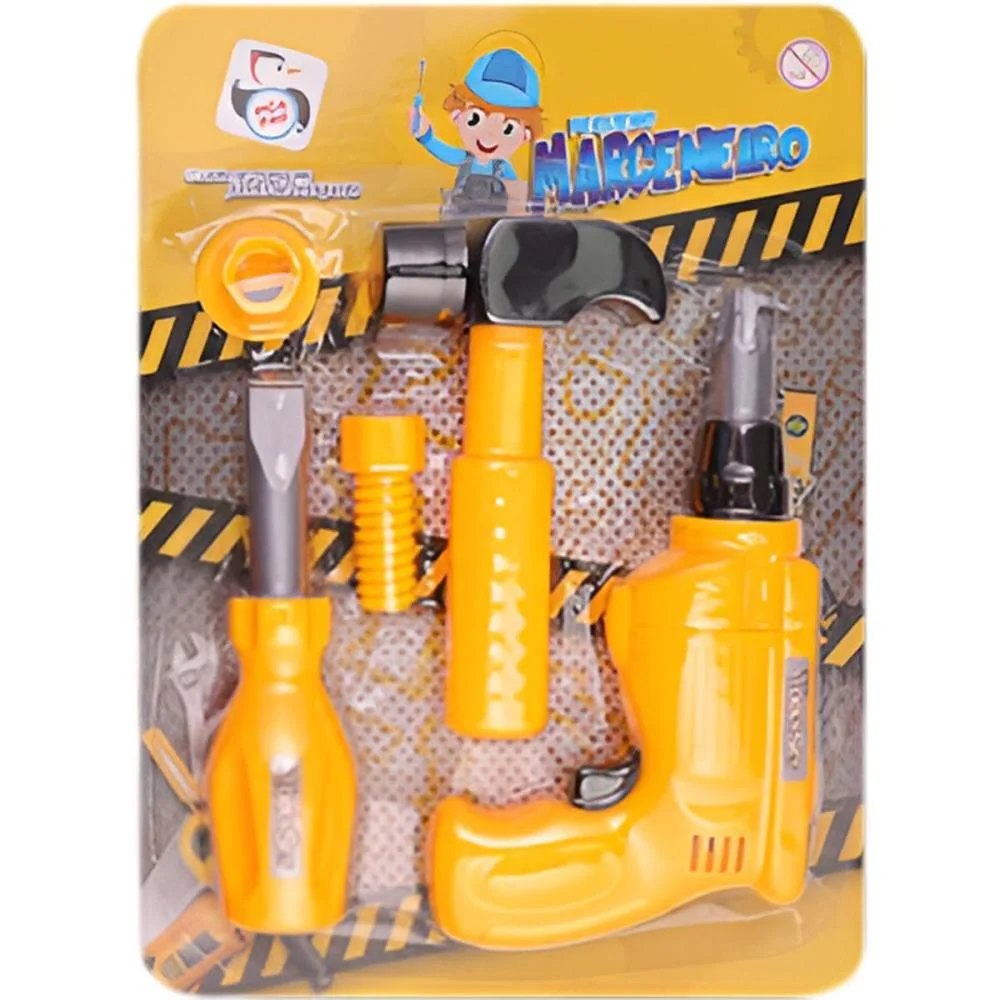 Brincando De Profissoes Pequeno Marceneiro Mod.5 5Pcs Pica Pau - imagem 4
