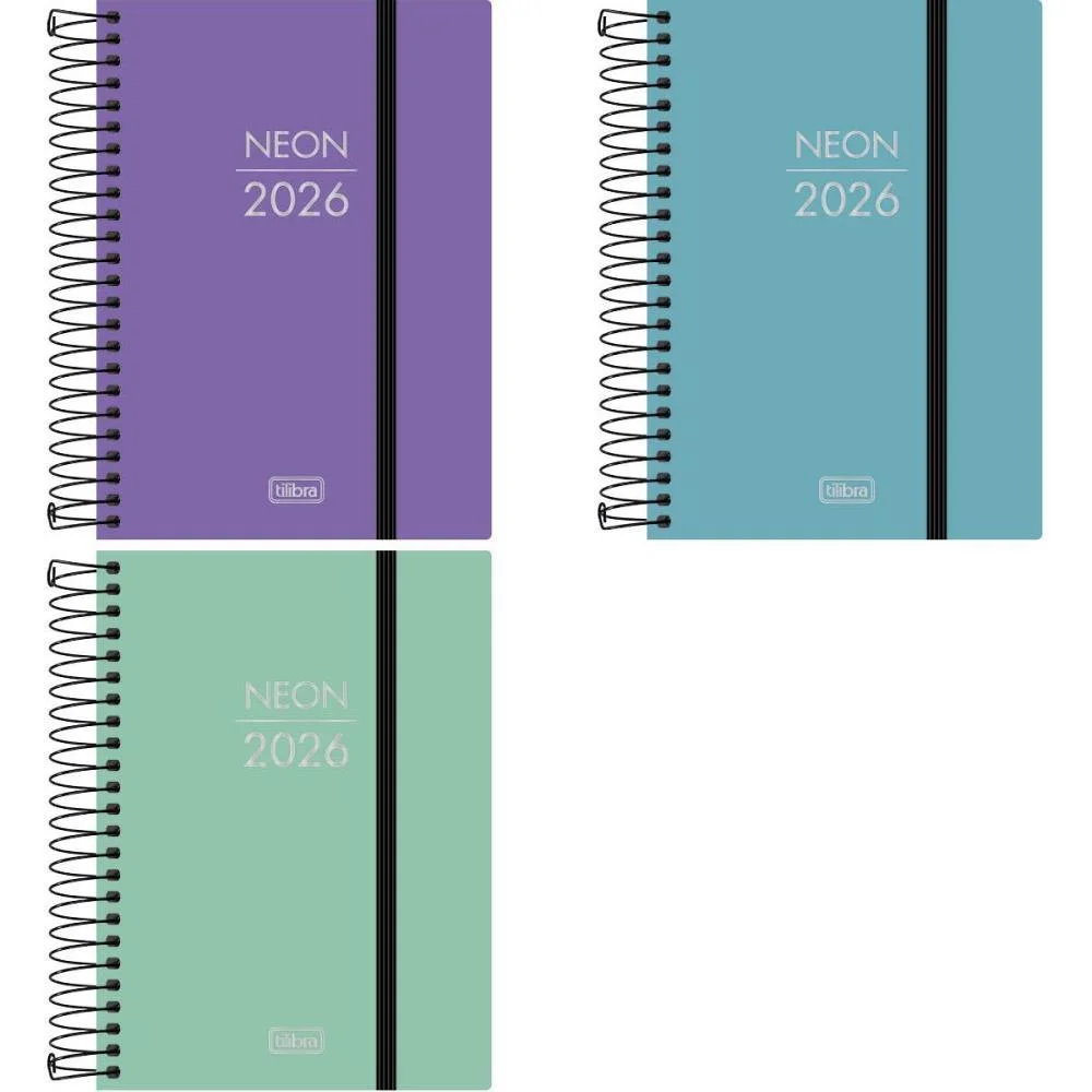 Agenda 2027 Neon Pp Esp 176Fls 117X164Mm Tilibra (Pct.c/05) - imagem 3