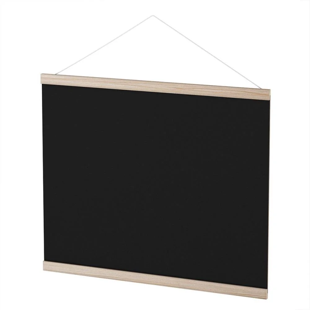 Quadro Aviso Moldura Madeira Mural Negro 47X37Cm Souza (Pct.c/05) - imagem 3