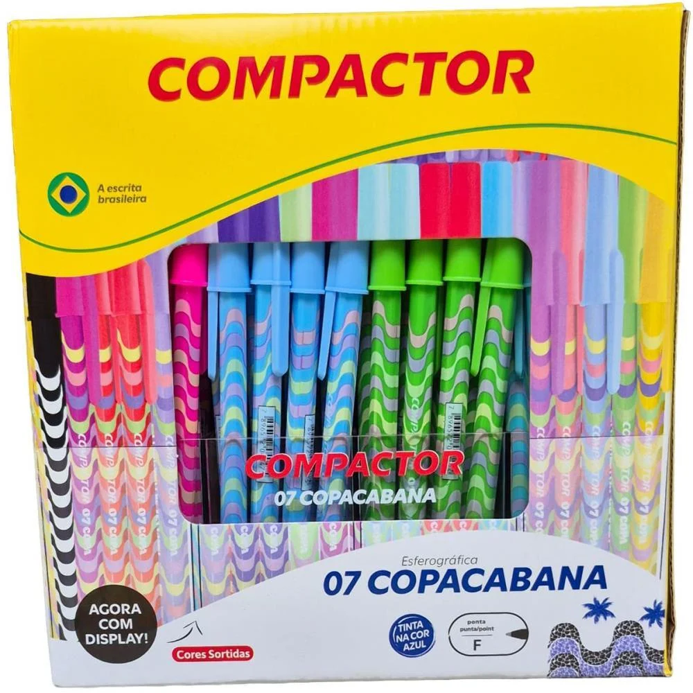 Caneta Esferografica 07 Copacabana Azul Compactor (Dp.c/192) - imagem 3