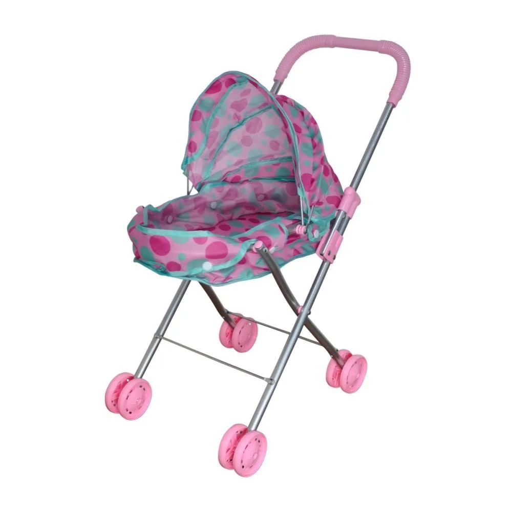 Carrinho De Boneca Passeio Divertido Berco Rosa Dm Toys - imagem 3