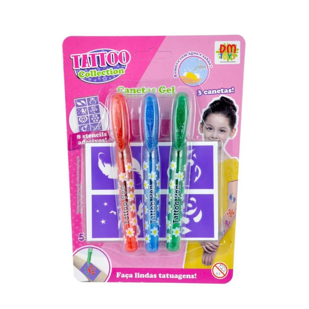 Tatuagens Tattoo Colection C/Caneta 11Pc Dm Toys (Kit) - imagem 3
