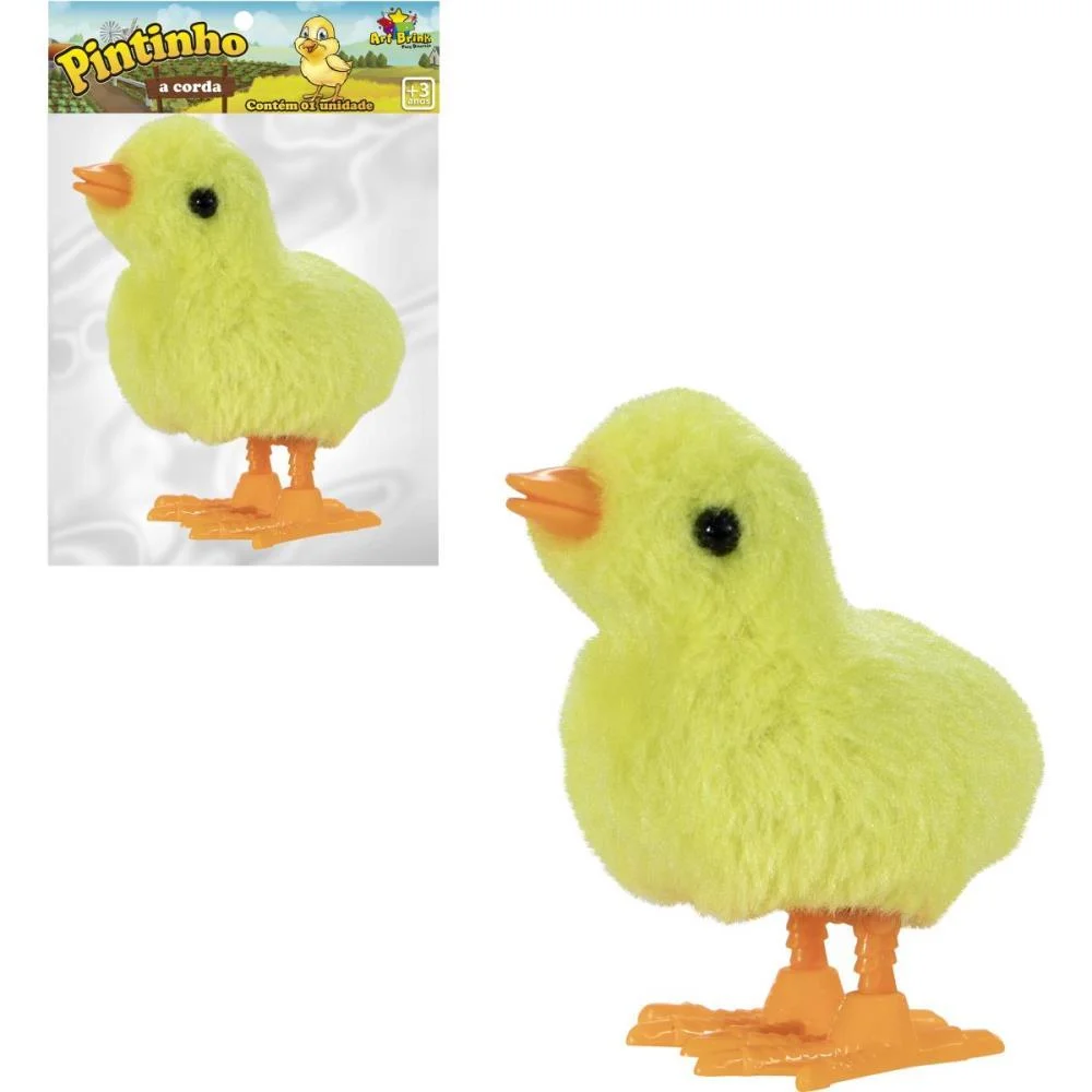 Brinquedo Diverso Pintinho Amarelo A Corda Art Brink - imagem 4