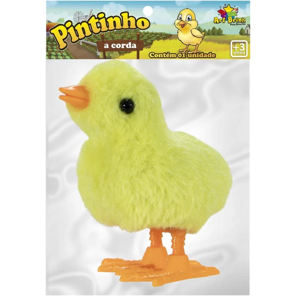 Brinquedo Diverso Pintinho Amarelo A Corda Art Brink - imagem 5