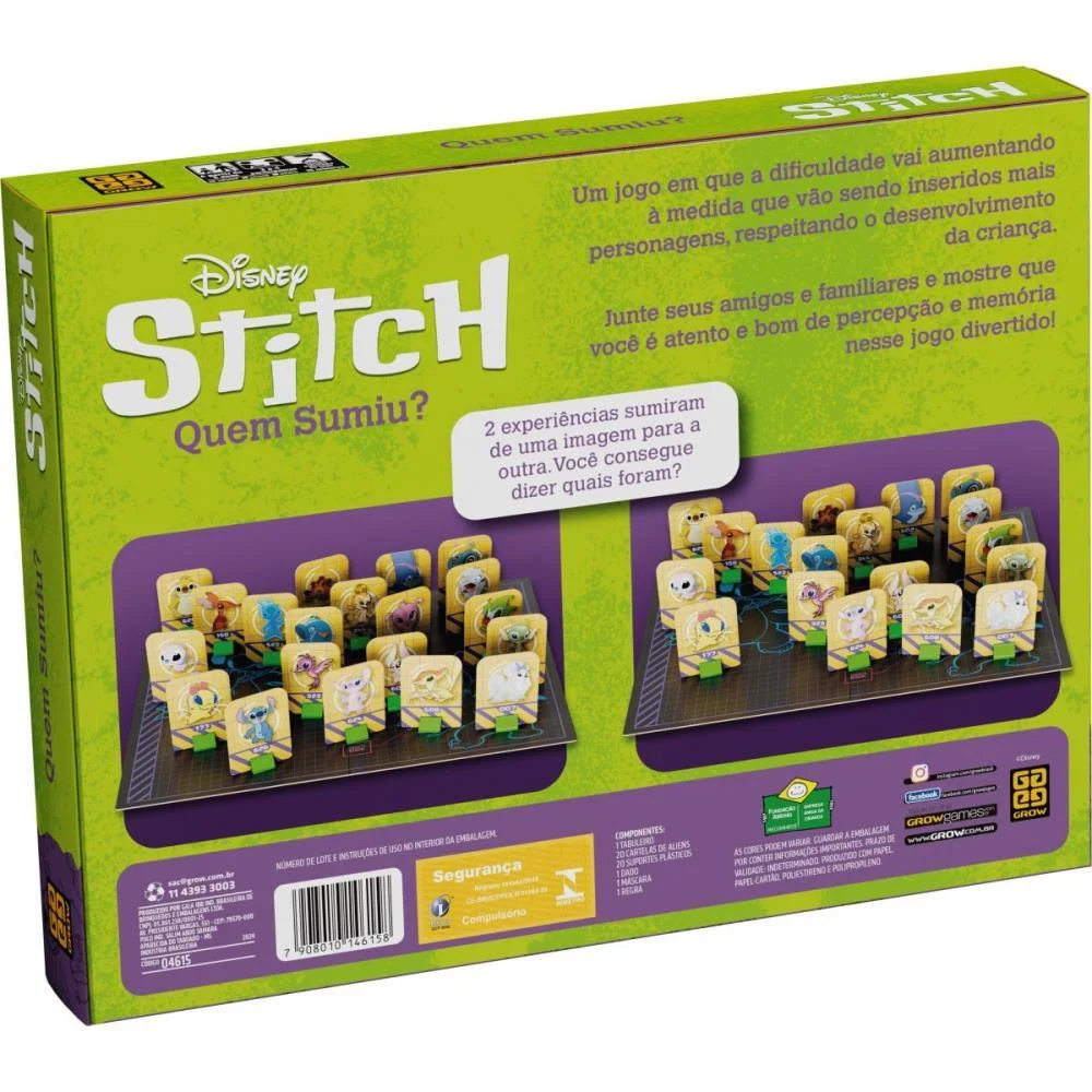 Jogo De Tabuleiro Stitch Quem Sumiu Grow - imagem 5